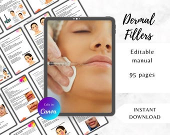 Manual de capacitación sobre rellenos dérmicos / Guía de inyección de relleno de ácido hialurónico / Descarga digital para profesionales
