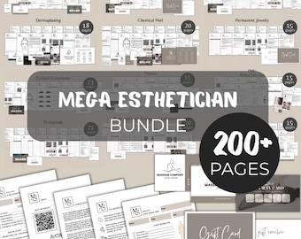 Paquete de formularios de admisión de clientes para esteticistas / Plantillas editables de Canva (Descarga digital)