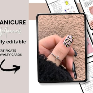 Manicure bewerkbare trainingshandleiding, nagelcursus voor nagelstylisten, trainers, schoonheidsacademies, gecombineerde manicure, e-filemanicure