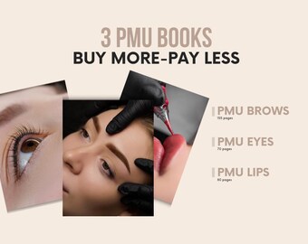 Permanent Brows, PMU Eyelids , Permanent Lips Manual, Complete Guides, Powder Brows, Edit Canva, Hybrid, Ombre Brows, Step by Step, Online