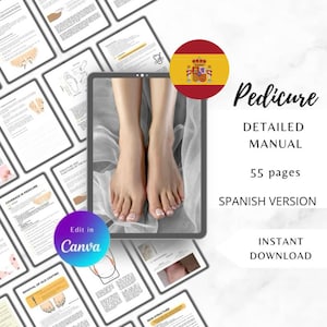 Spanish pedicure training manual, pedicure training guide, pedicure course, medical pedicure training, certificate, loyalty cards, podiatry