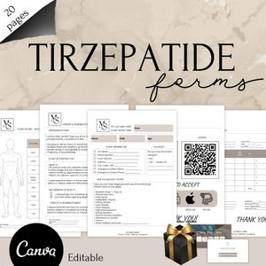 tirzepatide forms Weight Loss Injection Consent Bundle, Compounded Tirzepatide Injection Template, Fat Loss Injection Aftercare Cards Tirzepatide: Dosage, Pricing & More