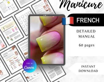 French Russian Manicure Editable Training Manual - Editable Nail Course for Nail Technicians, Trainers, Beauty Academies