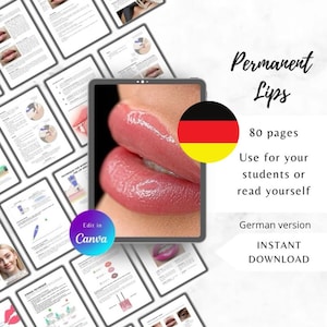 Trainingshandleiding Lip Blush: PMU-cursus permanente micropigmentatie (Duitse versie) (pdf)