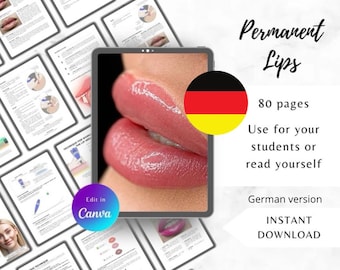 Lip Blush Training Manual: PMU Permanent Micropigmentation Course (German Version) (PDF)