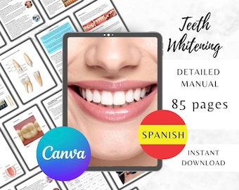 Spanish Teeth Whitening Training Manual | Client Forms Bundle | Teeth Whitening Course Guide | Intake Consent Forms | Blanqueamiento dental