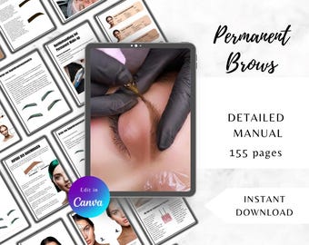 PMU Brows Training Manual | Ombre Powder Brow Course (PDF) | Editable