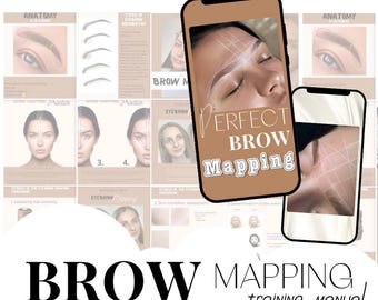 Manual de capacitación en mapeo de cejas, guía de diseño de cejas (descarga digital)