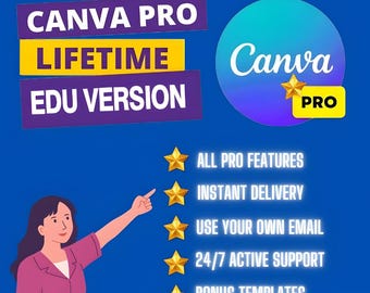 Canva Pro | Lifetime Subscription + 100 Stylish Social Media Templates | Ideal for Enhanced Design Tools