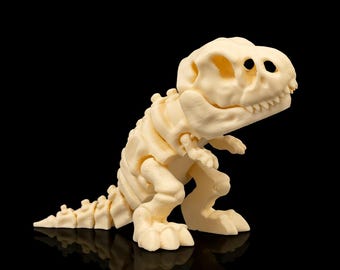 3D Printed Articulated T-Rex Skeleton | Poseable Dinosaur Fidget Toy