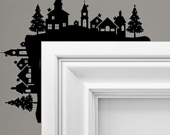 3D Printed Christmas Town Door Corner: Holiday Home Decor