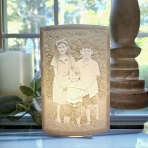 Custom 3D Printed Photo Lithophane Light | Personalized Gift