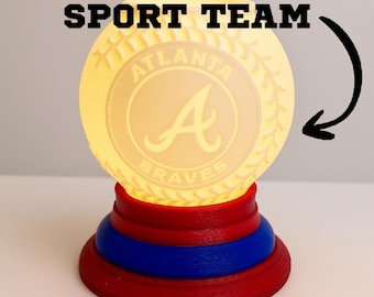 Custom Sports Globe | Team Spirit Gift | Personalized Christmas Globe with Tealight