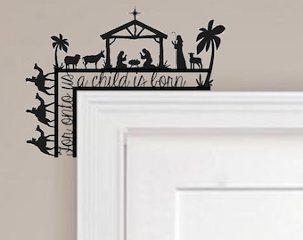 Nativity Scene Door Corner - 3D Printed - Christmas Decor