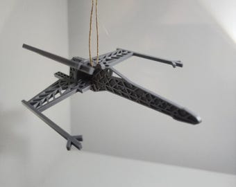 X Wing Snowflake Christmas Ornament | Christmas Deor | 3D Printed