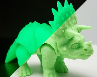 Triceratops | Articulated Dinosaur | Flexi Toy | Glow in the dark | 3D Printed