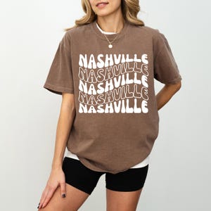 Nashville T Shirt, Comfort Colors, Nashville Gift, Nashville Sports, Nashville Football, Nashville Hockey, Retro Nashville, Nashville Trip