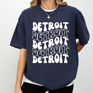 Detroit T Shirt, Comfort Colors, Michigan Gift, Detroit Sports, Retro Detroit, Detroit Hockey, Detroit Baseball, Detroit Football