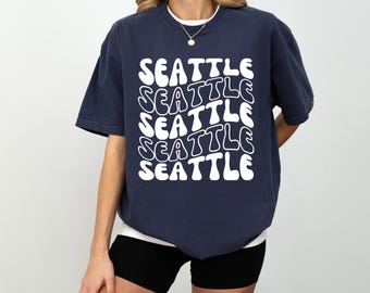 Seattle T Shirt, Comfort Colors, Seattle Gift, Seattle Sports, Seattle Baseball, Seattle Football, Seattle Basketball, Retro Seattle T
