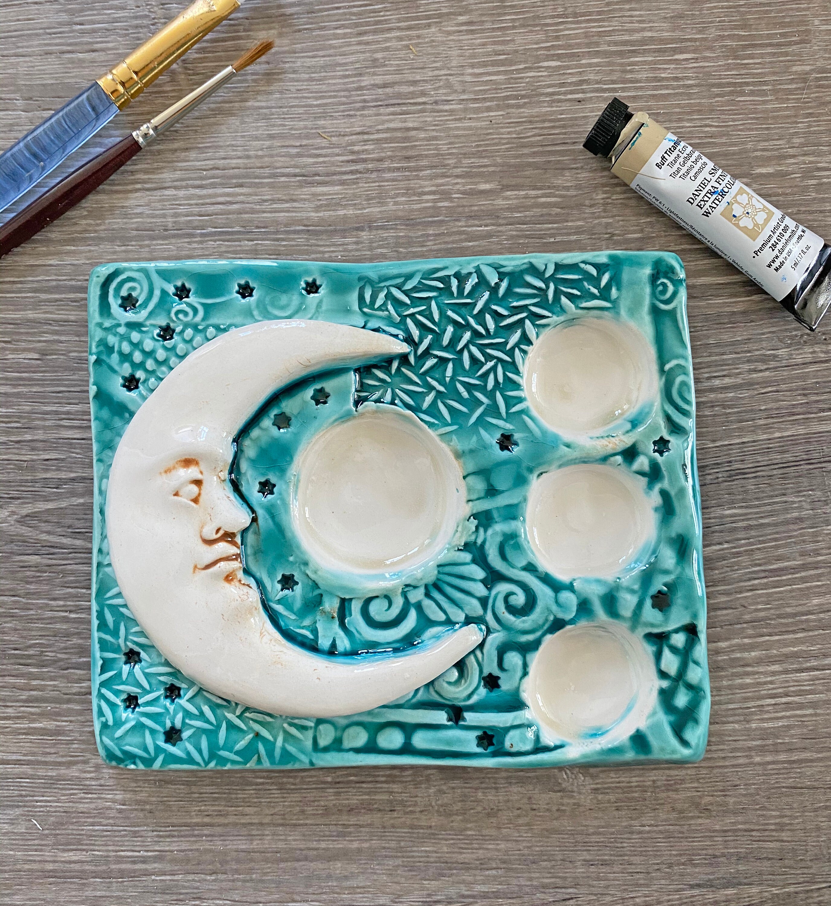 Moon Paint Palette Watercolor Palette Craft Kit Birthday Etsy