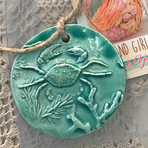 Coastal Crab Ornament Christmas Tree Ornament Home Decor Free Shipping