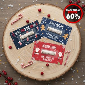 Cute Money Holder Christmas- Funny Cash Gift for Teen Boy or Girl, Merry Christmas Bruh, Money Stocking Stuffer, Money Card