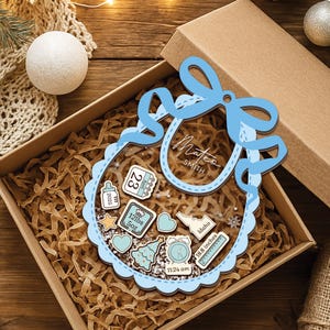Baby&#39;s First Christmas Ornament 2025, Personalized Baby 1st Christmas Ornament, Custom New Baby Gift, 4D Shake Babies Ornament, Baby Shower