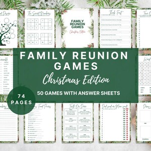 Family Reunion Game Bundle | Fun Christmas Printable Games, Games for Reunion, Games for Adults and Kids, Family Reunion Ideas
