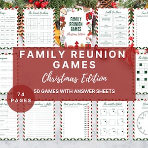 Family Reunion Game Bundle | Fun Christmas Printable Games, Games for Reunion, Games for Adults and Kids, Family Reunion Ideas