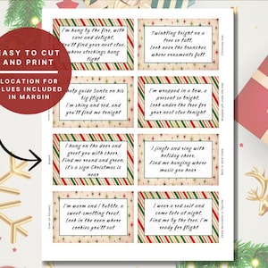 Christmas Scavenger Hunt Cards | Fun Treasure Indoor Clues | Riddle ...