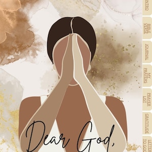 Dear God Prayer Journal - Prayer Journal for Women - Prayer Notebook - Prayer Diary - Instant Download - Digital Template