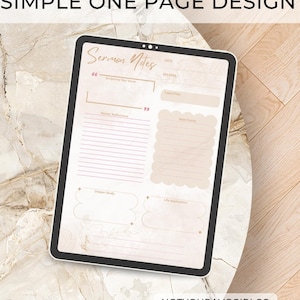 Digital Sermon Notes | Compatible with GoodNotes & Notability | Faith Journal | Church Notes | iPad Bible Notes | PDF Sermon Notes