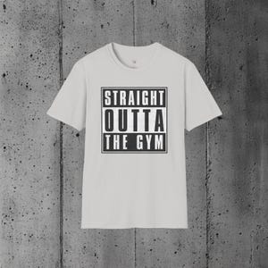 Bold Straight Outta the Gym Fitness Graphic Tee for Workout Enthusiasts - Perfect for Gym Lovers, Bodybuilders, Athletes
