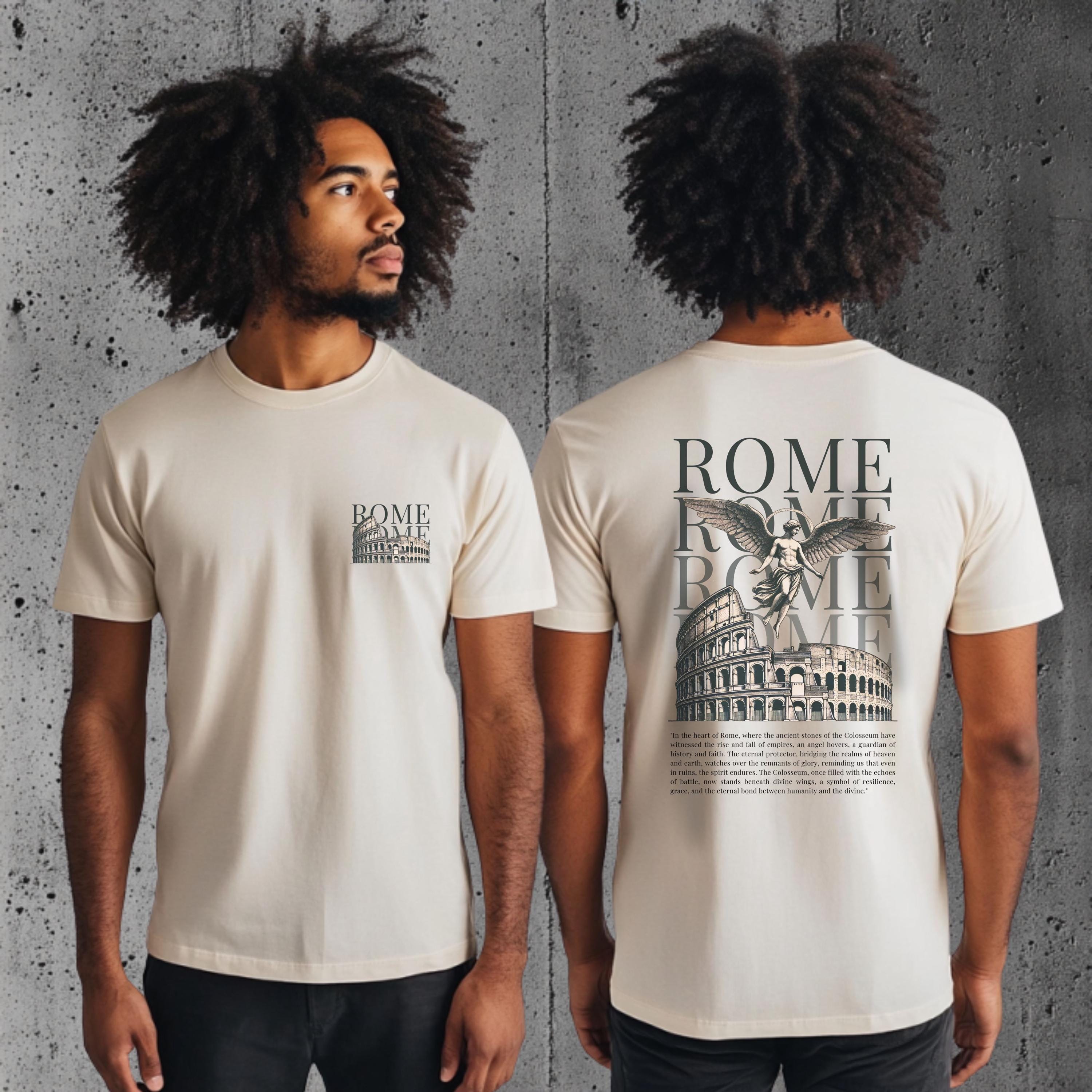 Rome Coliseum Graphic T-shirt - Bold Design for Travel Lovers & History ...