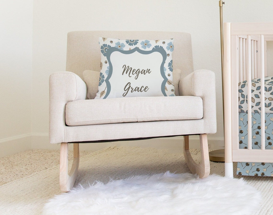 Cottagecore Nursery Baby Girl Crib Bedding Blue Crib Etsy