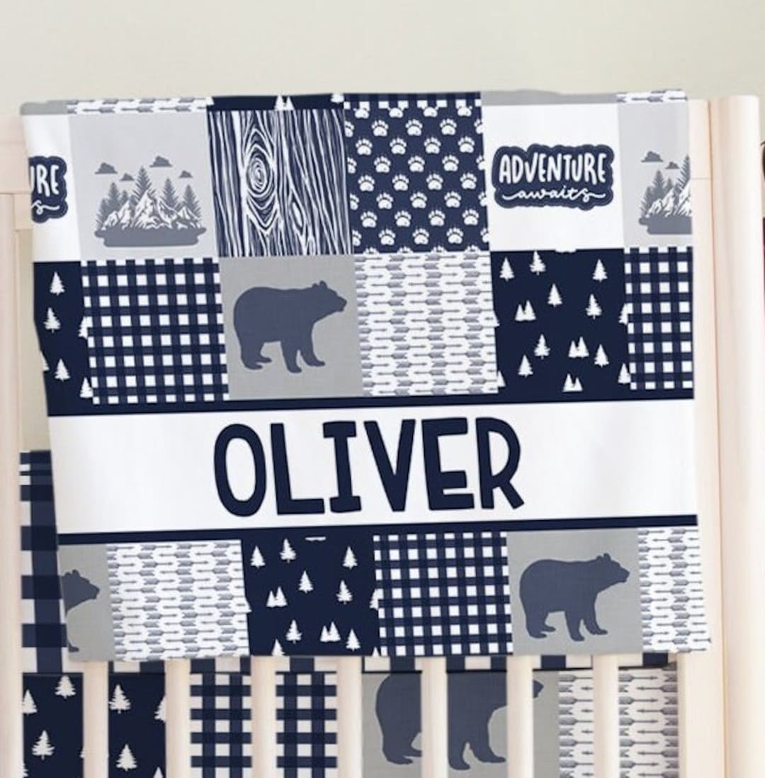 Crib Bedding Set Boy, Baby Boy Crib Bedding Sets, Woodland Nursery Set