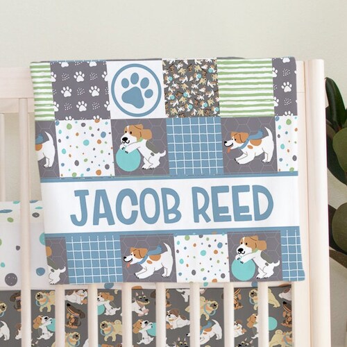 Baby Nursery Puppy Theme Crib Bedding Dog Baby Crib Set Etsy