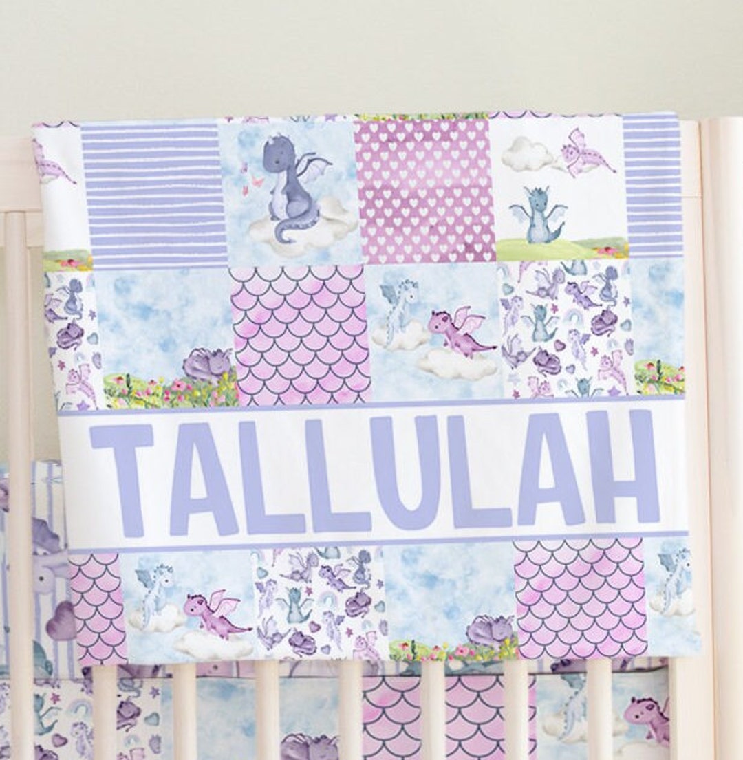 Dragon Crib Bedding Set With Quilt, Skirt, Sheet, and Pillow Etsy