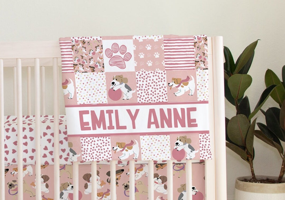 Dog Nursery Bedding Set Dog Baby Blanket Dog Baby Bedding Etsy