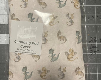 Changing Pad Cover, Cotton Changing Pad Cover, Nursery Decor, Dragon Baby