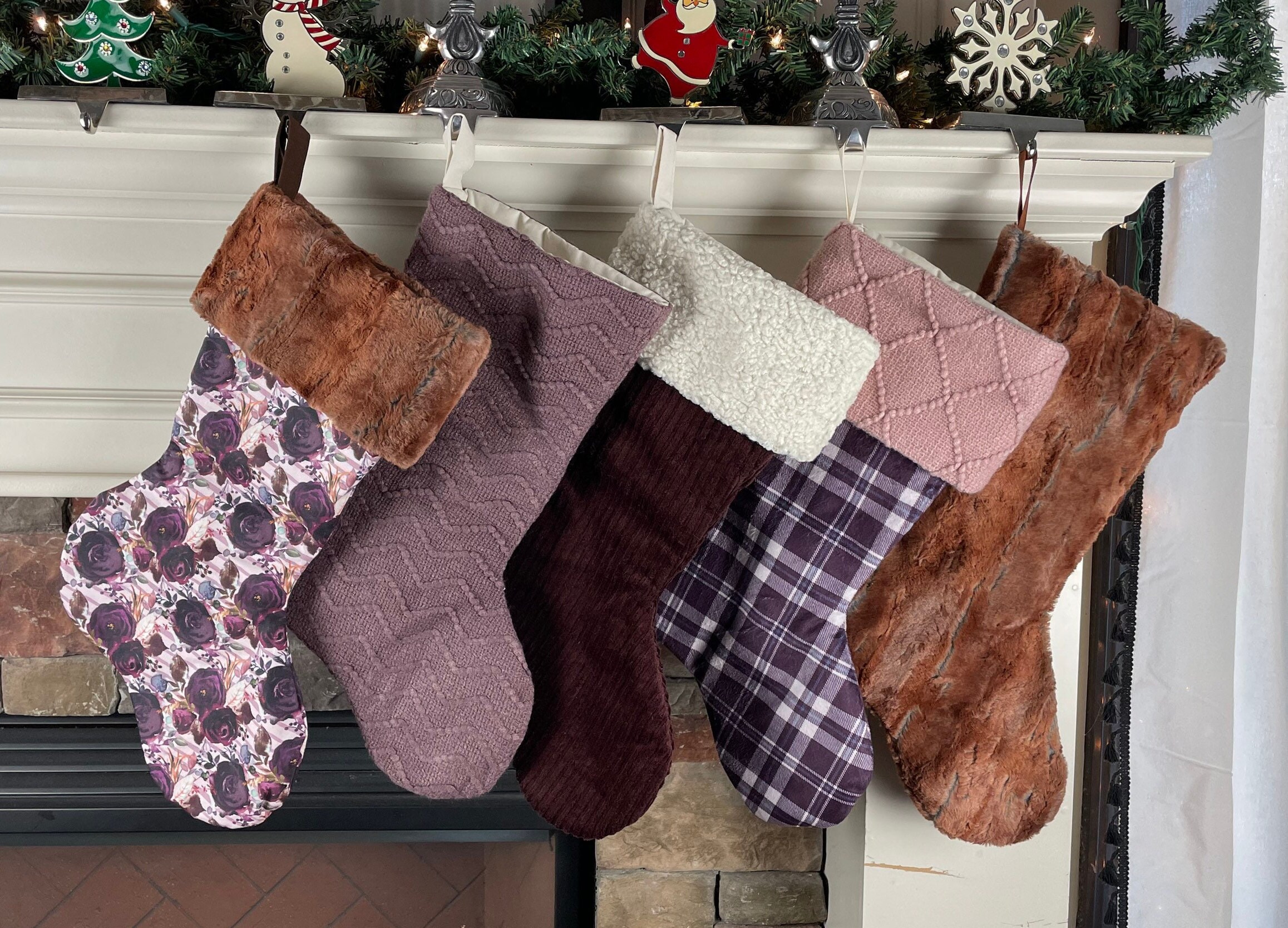 Purple christmas stocking Clearance