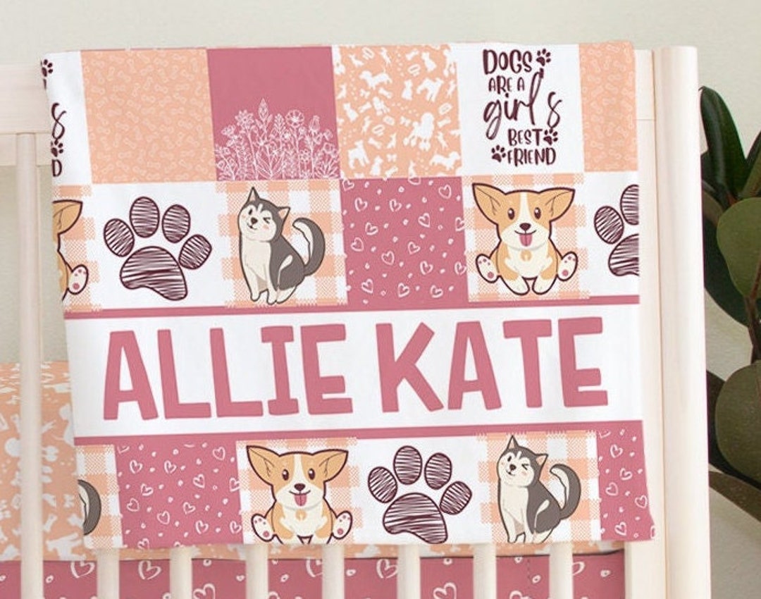 Dog Nursery Bedding Set Dog Baby Blanket Dog Baby Bedding Etsy