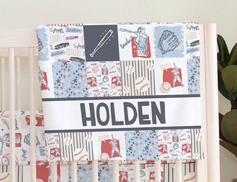 Vintage sports crib bedding hotsell