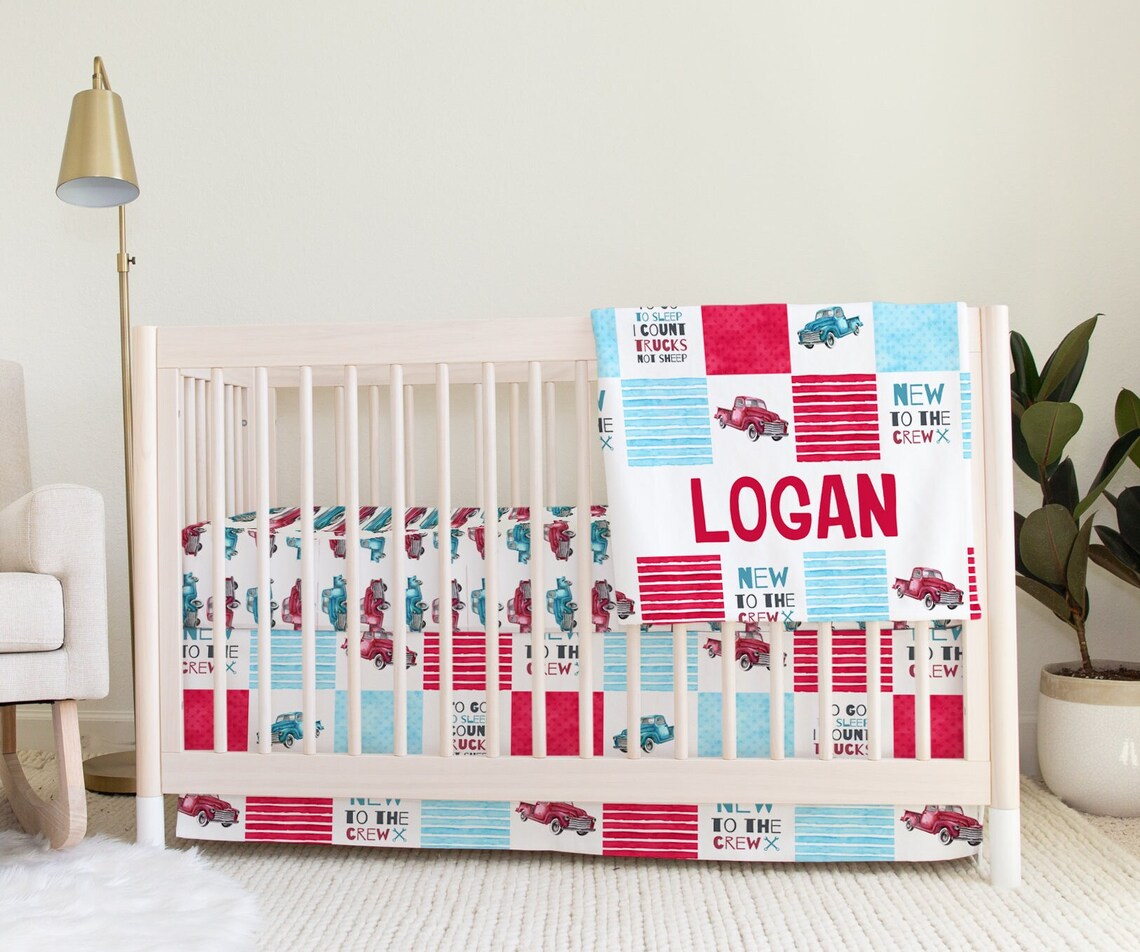 Vintage Car Nursery Bedding Truck Crib Bedding Set Truck Etsy