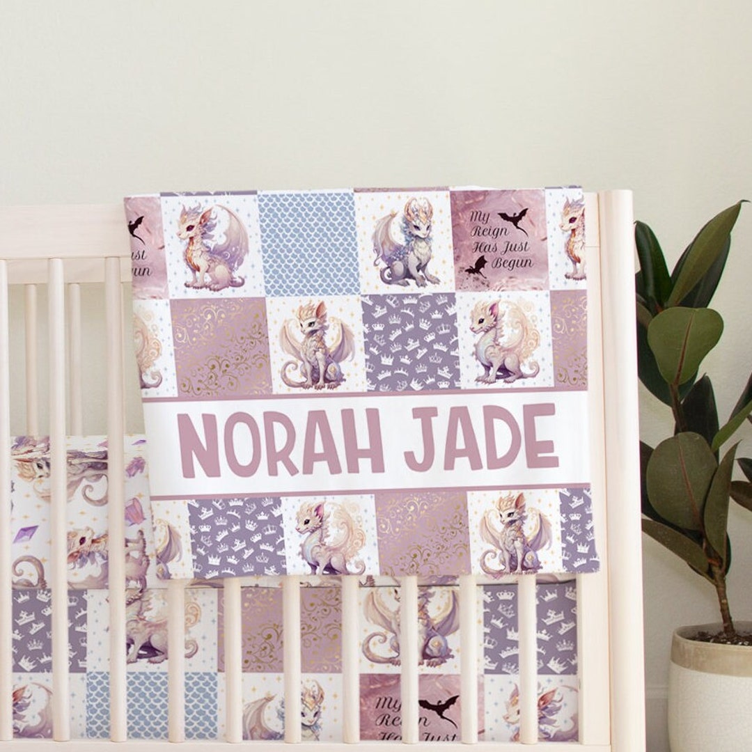Dragon Crib Set, Baby Girl Bedding Set Dragon Crib Sheet, Dragon Crib