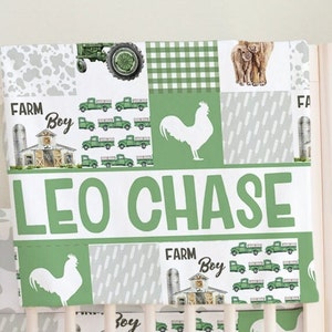 Highland Cow Nursery, Farm Nursery, Farm Crib Bedding, Farmhouse Nursery Decor, Farmhouse Crib Bedding, Cow Print Baby Bedding, Green Baby