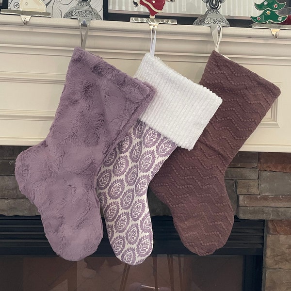 Purple Christmas Stockings, Purple Holiday Stocking, Purple Christmas Stocking, Personalized Christmas Stocking, Baby Girl Stocking,