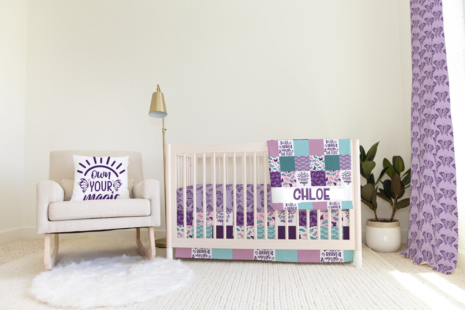 Butterfly Crib Bedding Set Bohemian Crib Bedding Set Boho Etsy