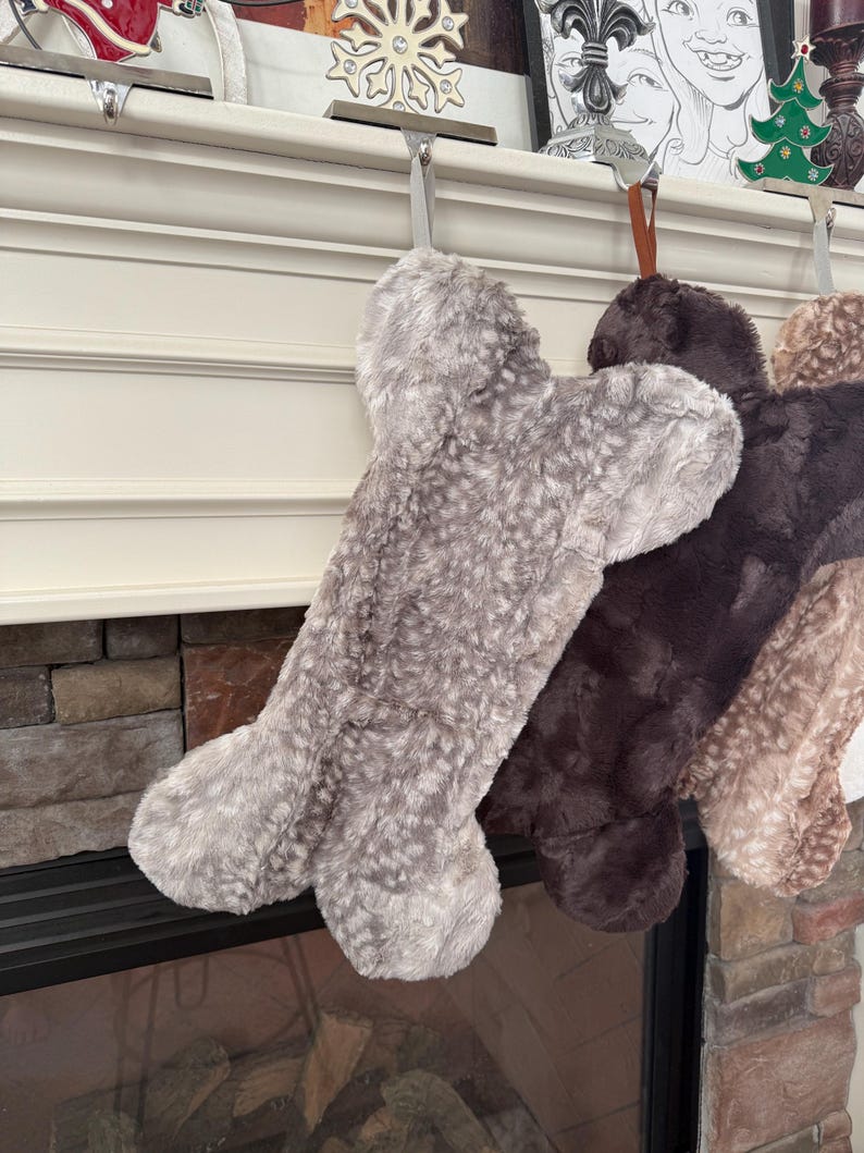 Fur Pet Christmas Stockings - Dog Stocking with Tag - Personalized Dog Bone Stocking - Gift for Dog Lover - Stocking Stuffer image 10