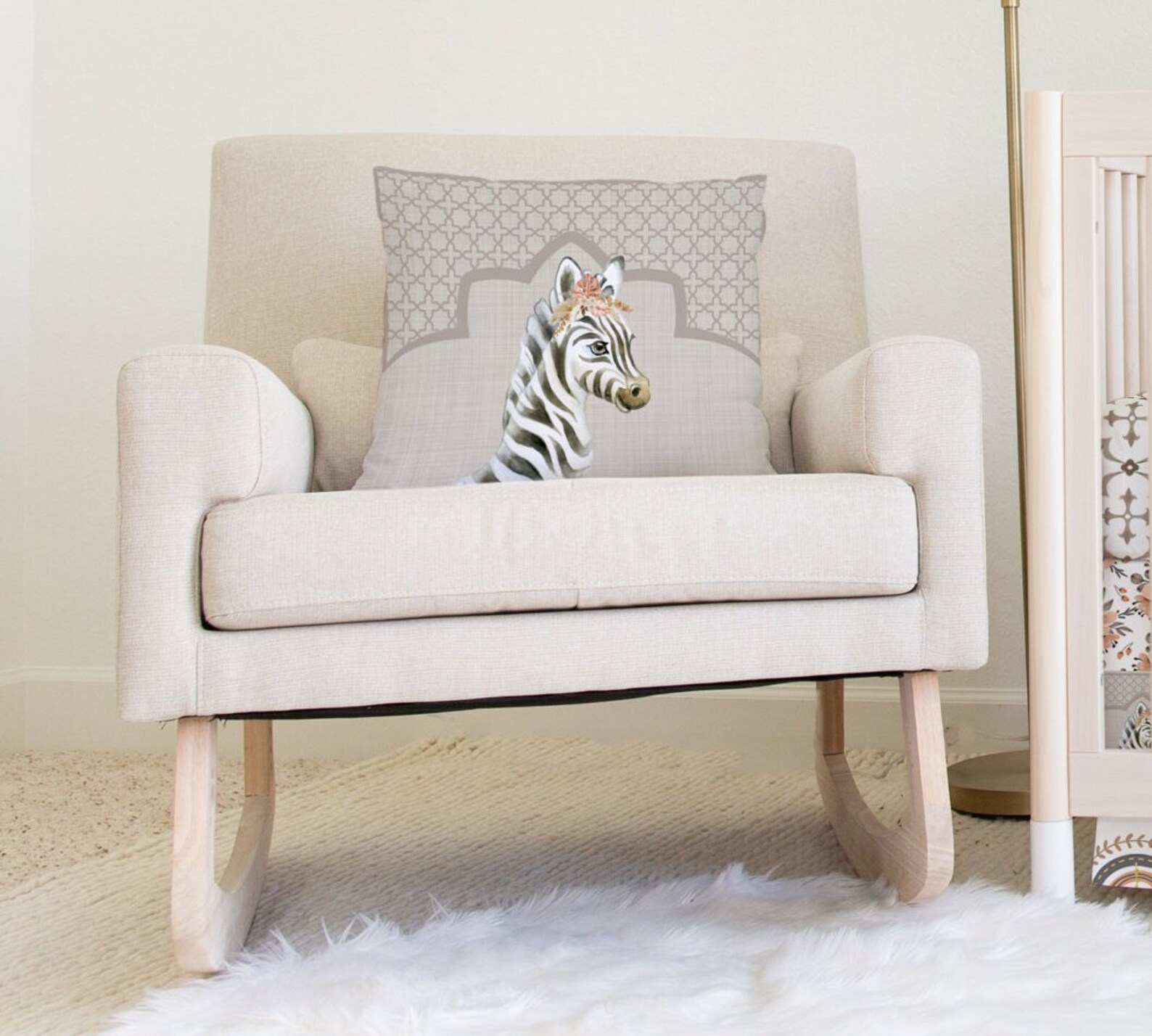 Boho Crib Bedding Set Boho Safari Nursery Decor Blush Crib Etsy